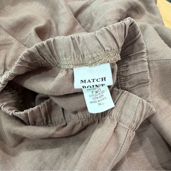 Match Point Linen Maxi Skirt Size XL Boho Oversized Balloon Hem Brown Parachute - Picture 5 of 7